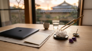 神聖幾何学で集中力UP｜オフィスの3層ノイズ対策と配置術 - イメージイラスト