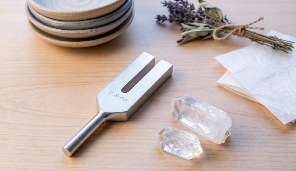 デジタルノイズを自然音で調律する｜クリスタルチューナーの相乗効果 - イメージイラスト